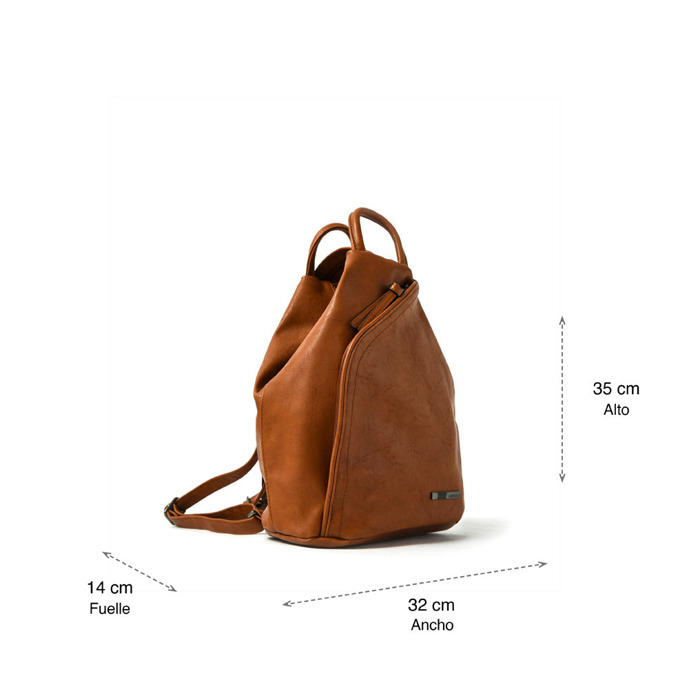 Yomy Medium Brown Backpack