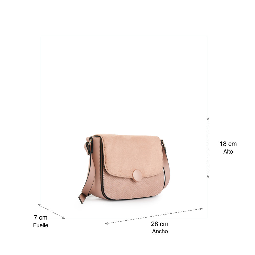 Small old pink bouton crossbody bag