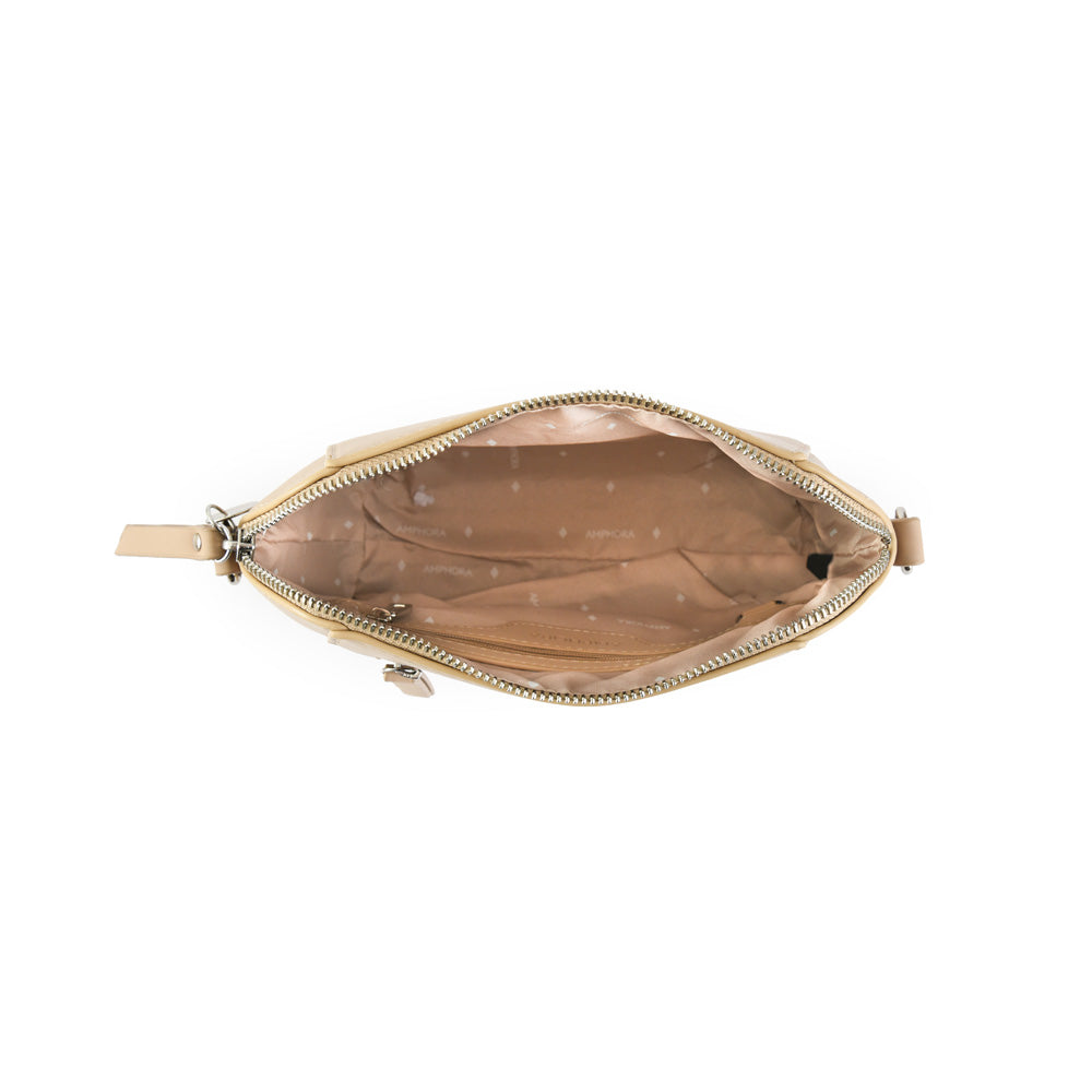 Nour beige small crossbody wallet