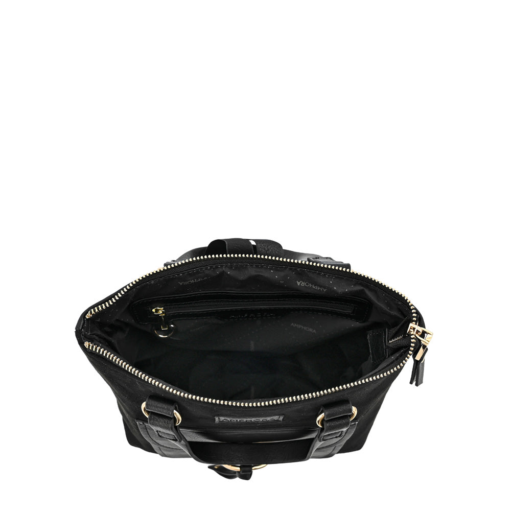 Medium black rustique backpack