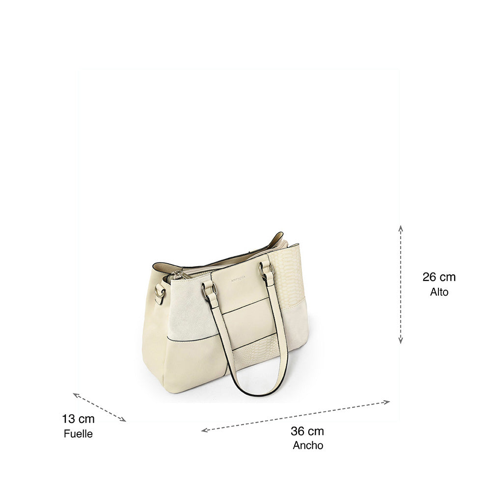 Wallet Two Handles Three divisions large white daranite