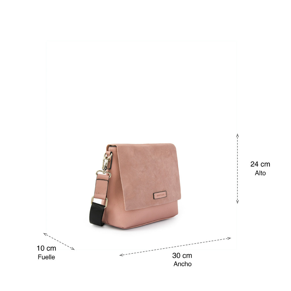 Medium old pink ankara crossbody bag