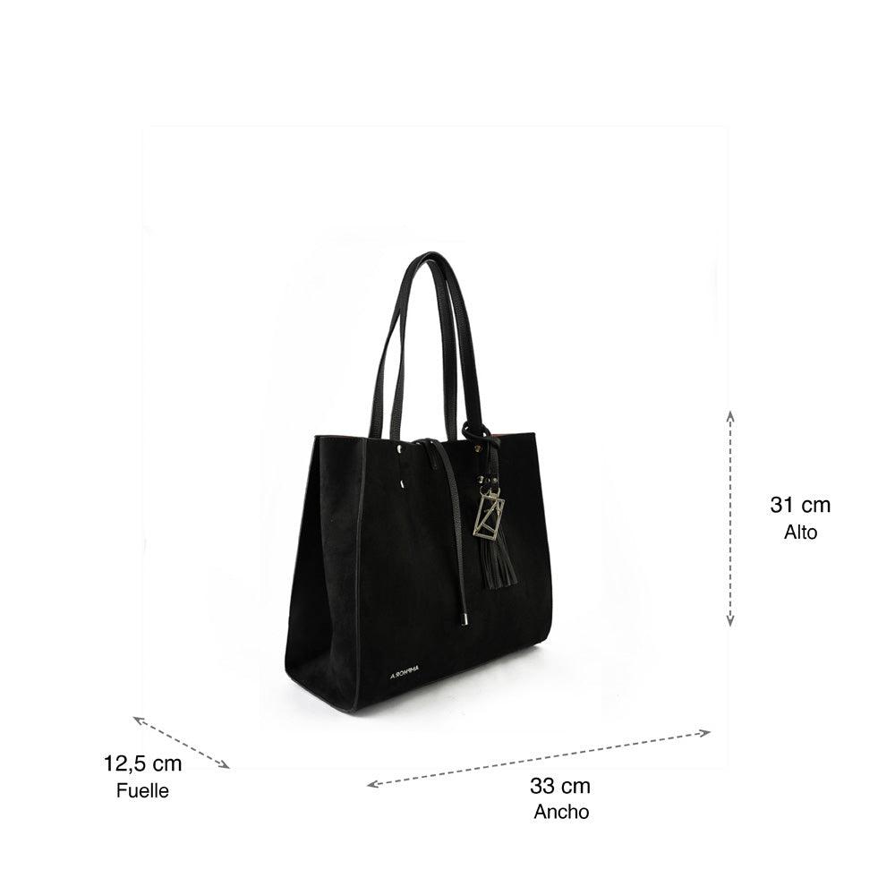 Medium allure black two-handle wallet