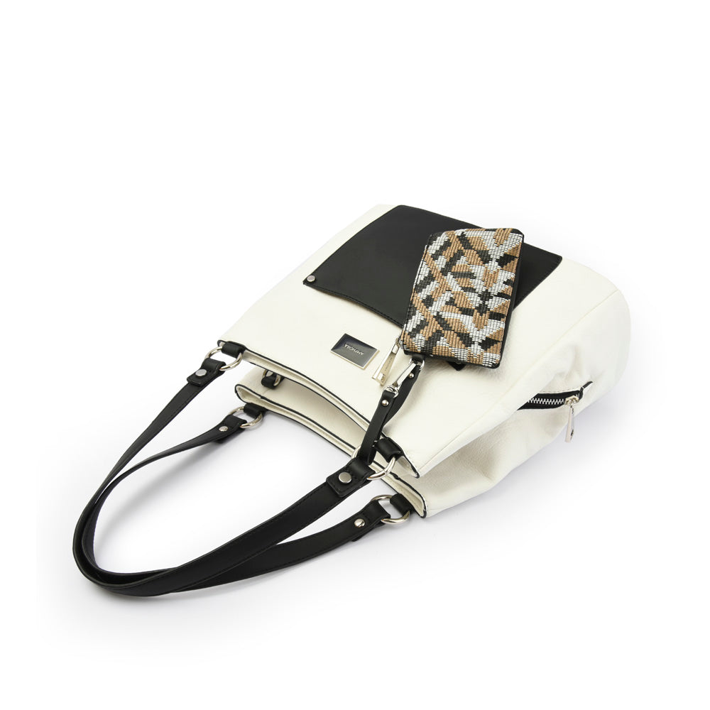 amphora nimri cartera dos asas tres divisiones blanco