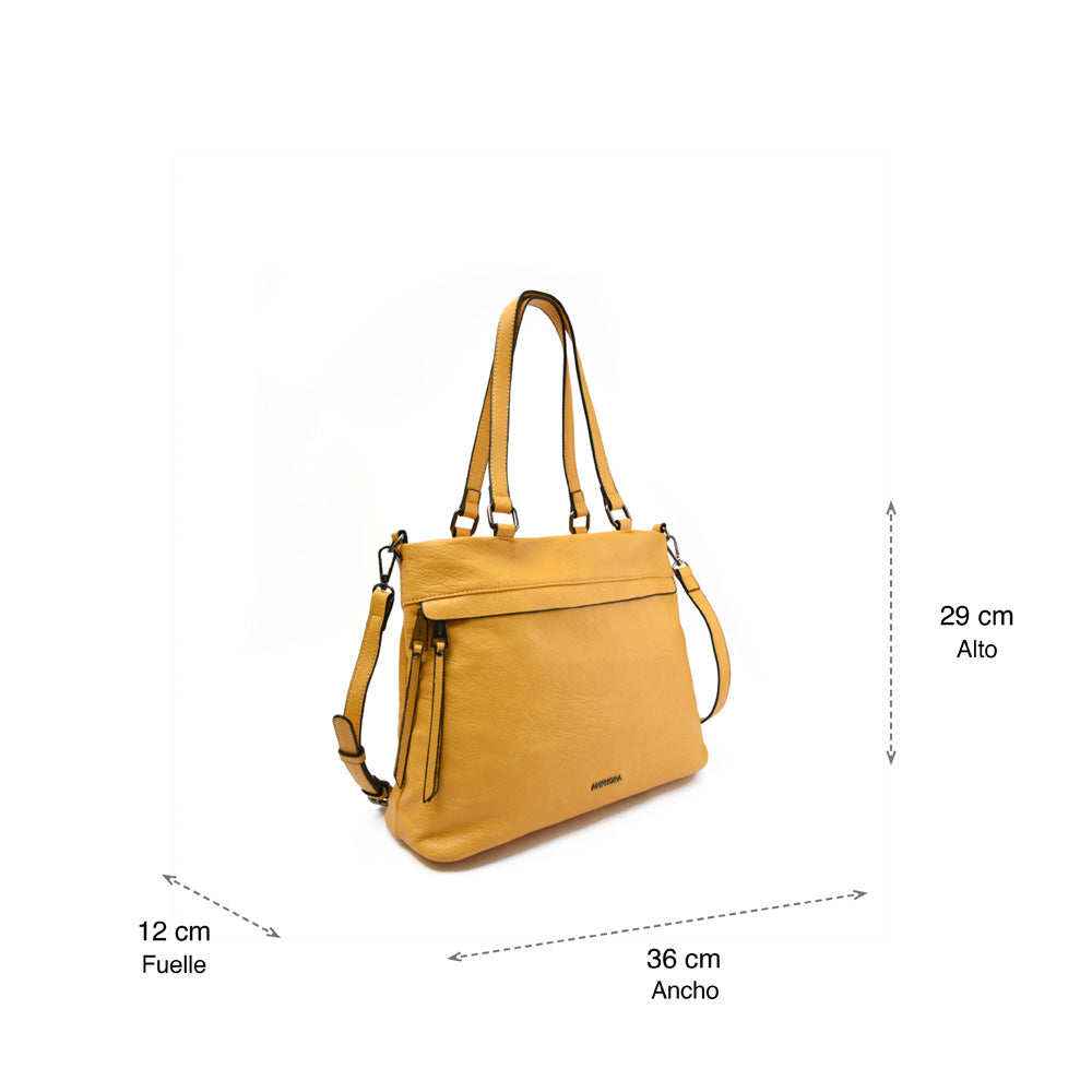 Wallet Two Handles Three divisions Large Balezi Yellow