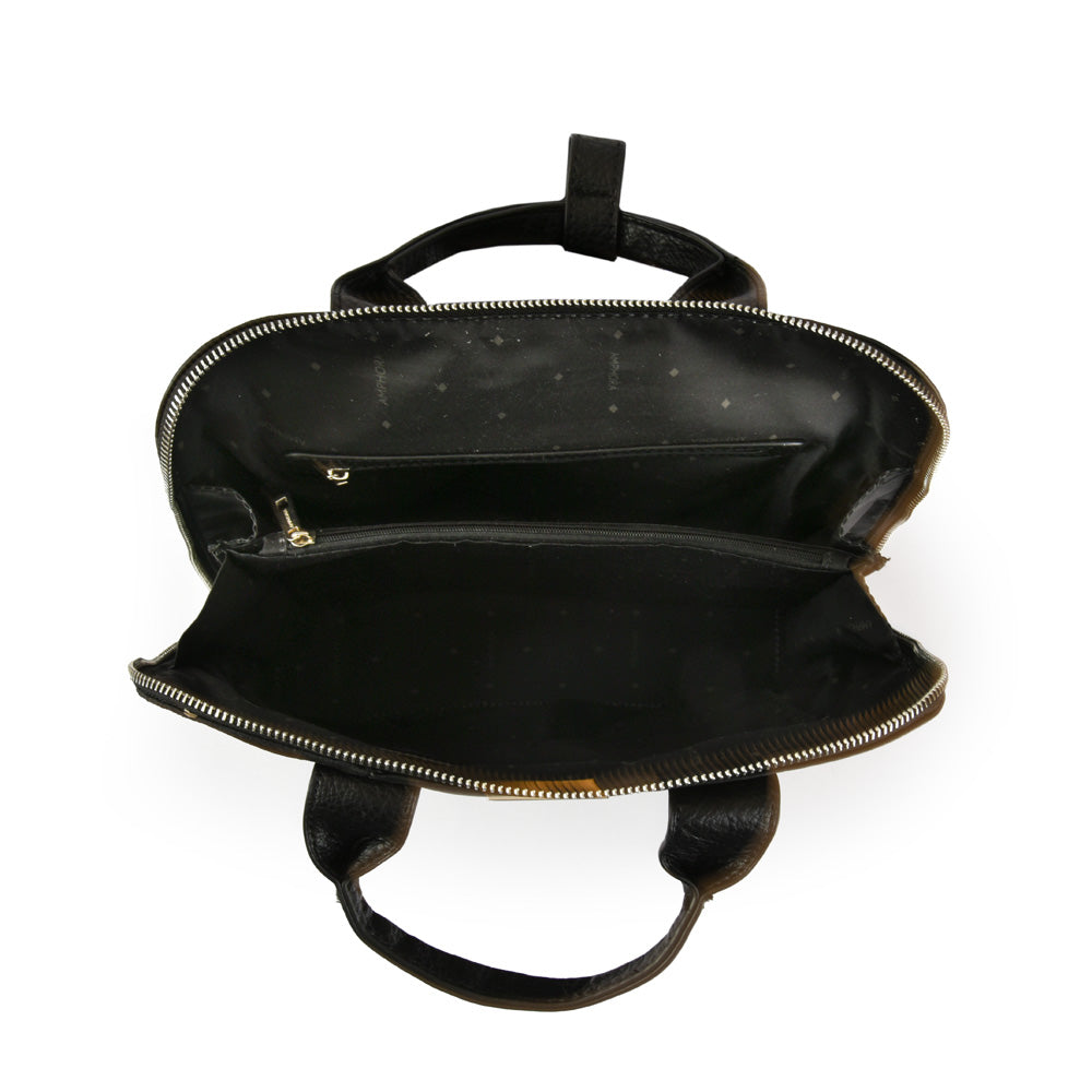 Renate Black Medium Backpack