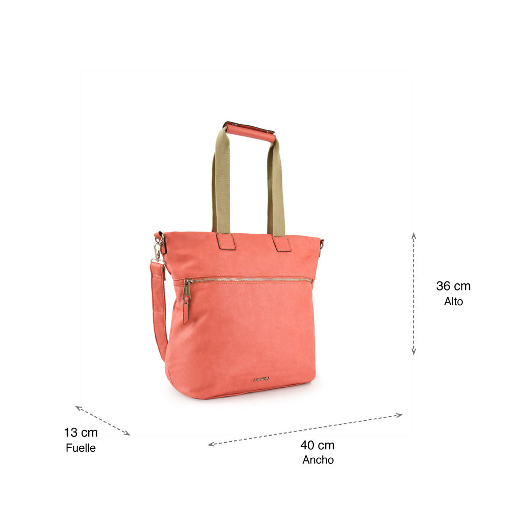 Vilma Coral Large Two Handle Wallet