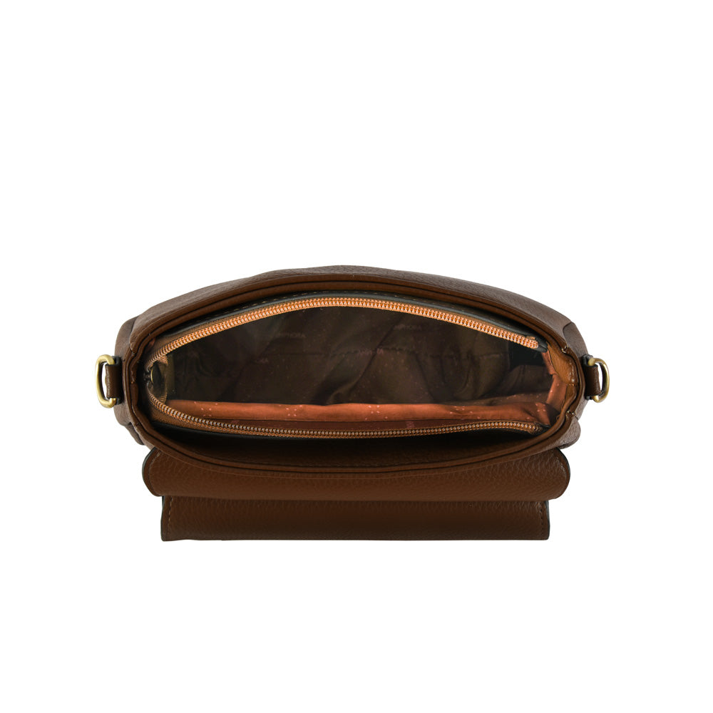 Small dark brown dubois shoulder bag