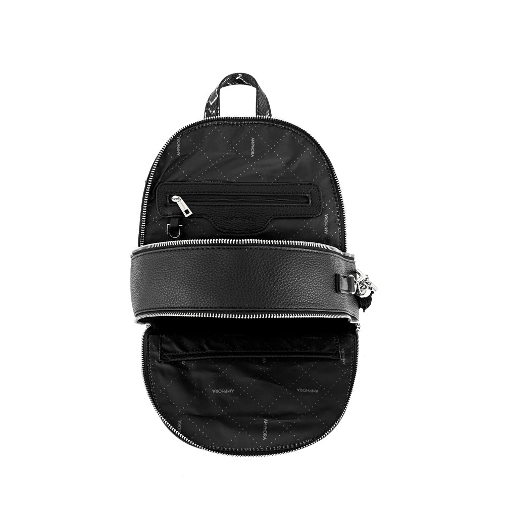Small Leroy Black Backpack