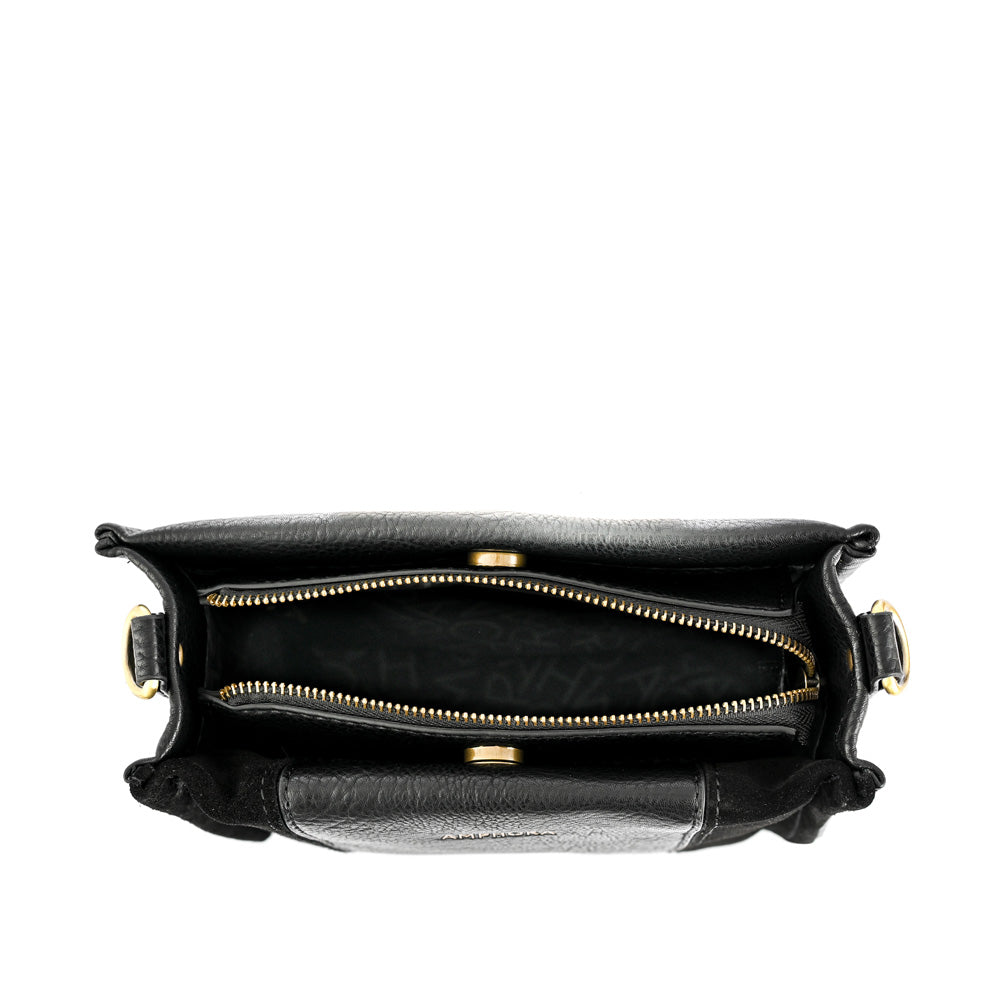 Medium roux black crossbody bag
