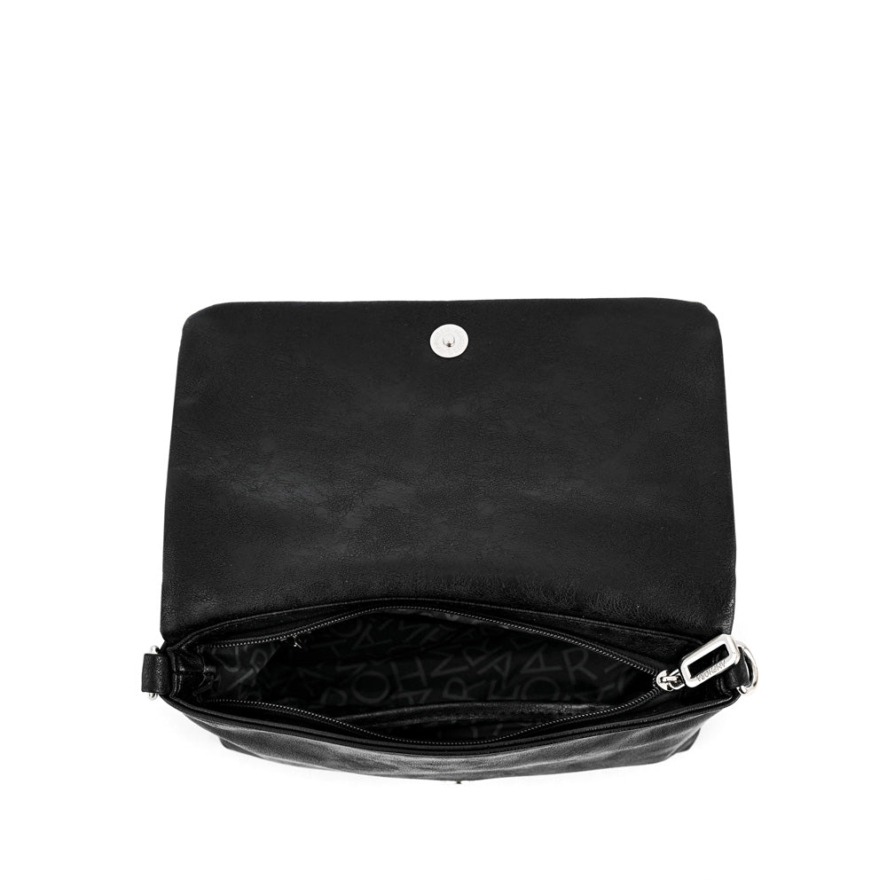 Small black Henry crossbody wallet