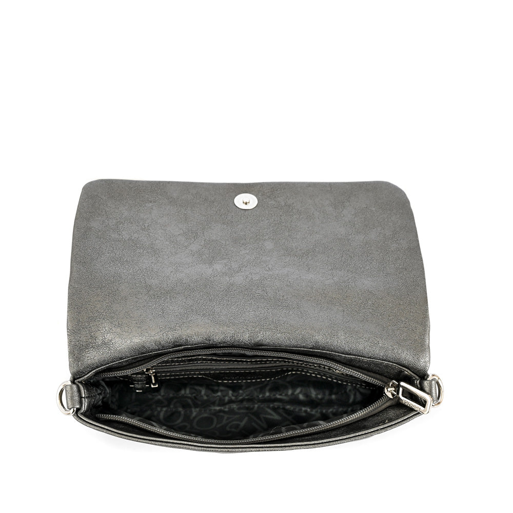 Small Dark Silver Henry Crossbody Wallet