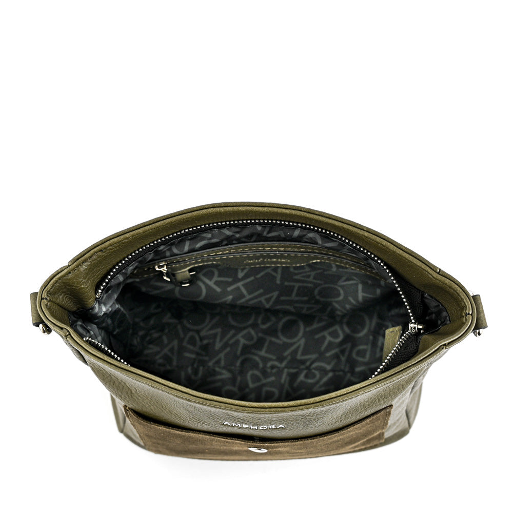 Olive Green Isela Medium Crossbody Wallet