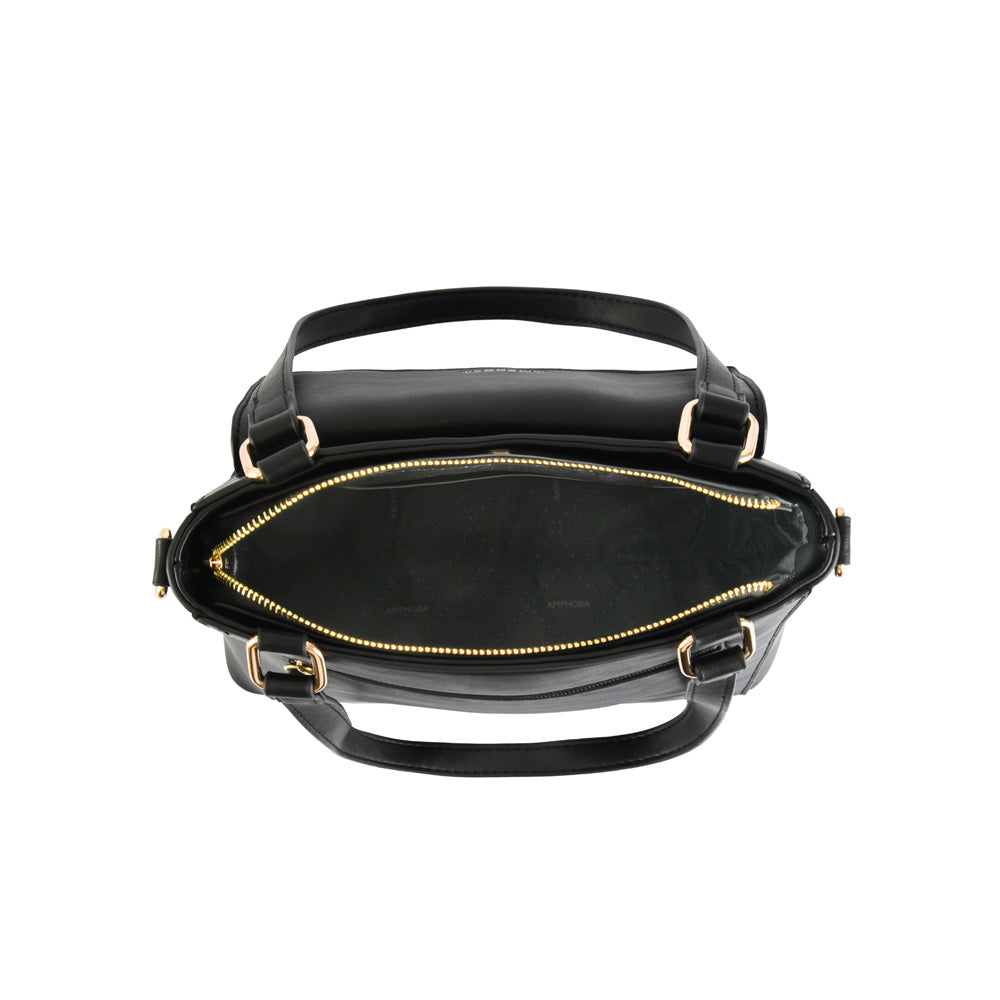 Wallet Two Handles Three divisions small black roy