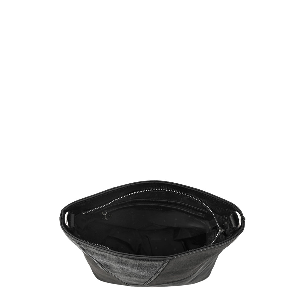 Amira medium black crossbody wallet