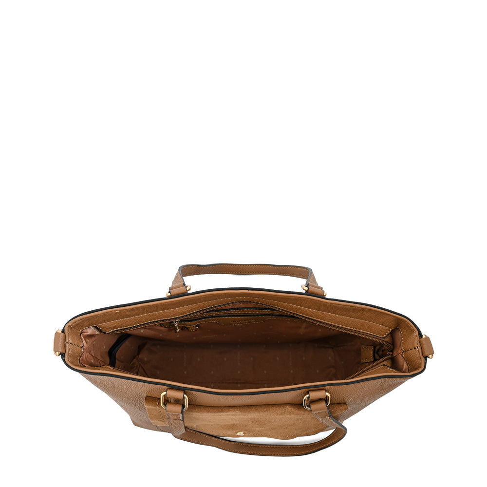 Becca medium brown two-handle wallet