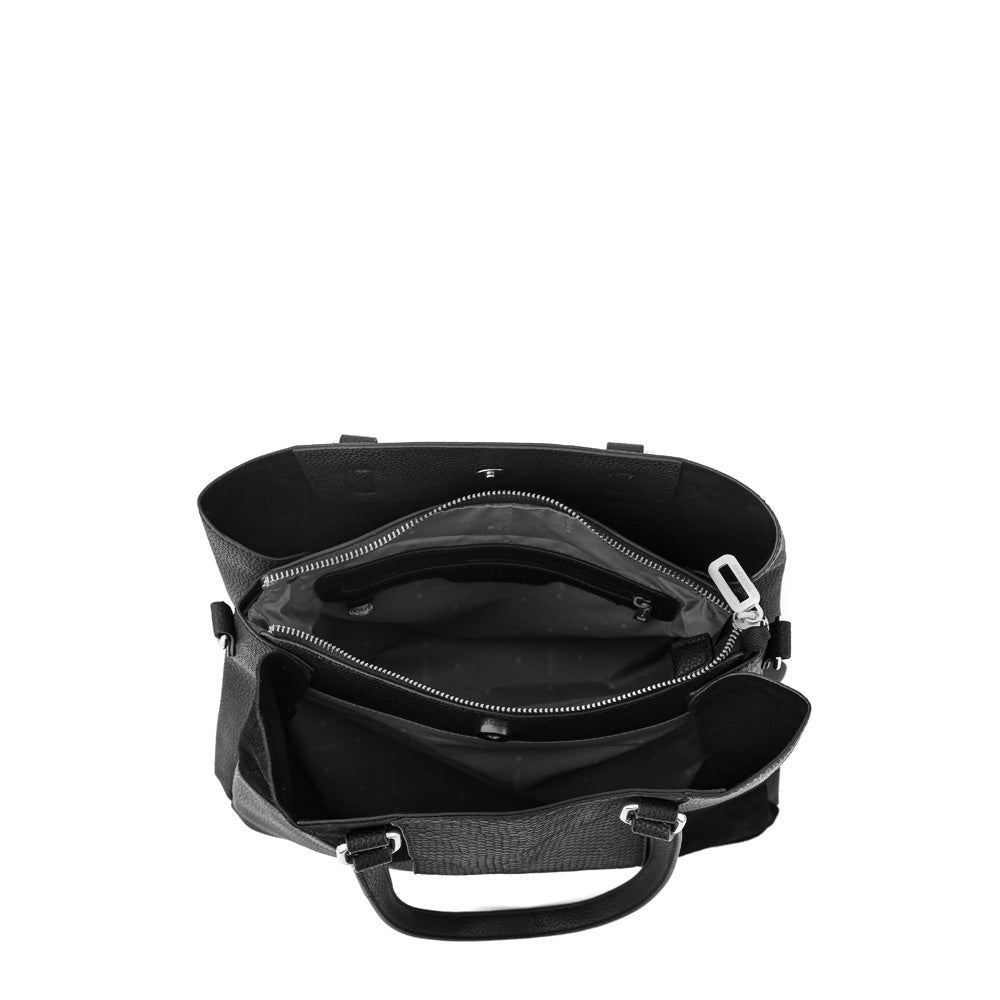 Large black Jesse two handle three division wallet