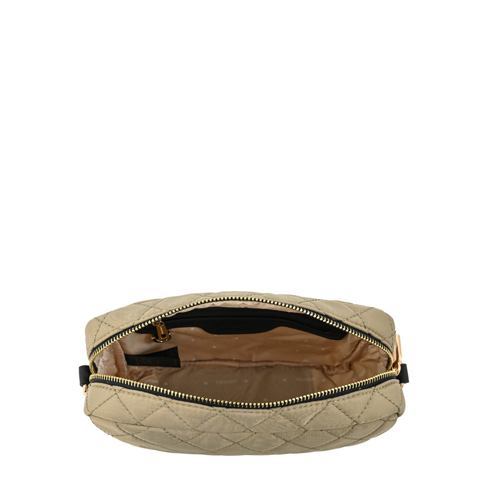 Medium taupe bugi crossbody wallet