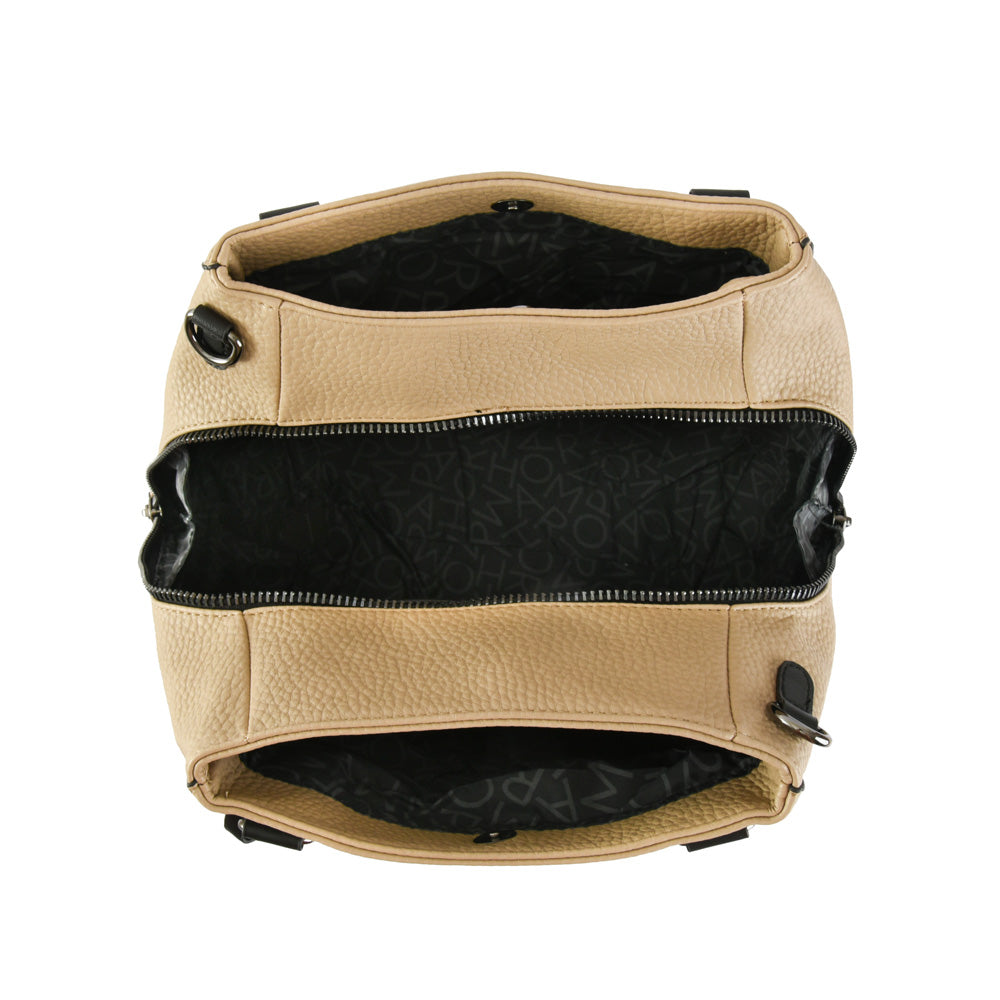 Wallet Two Handles Three divisions Large Maru Taupe