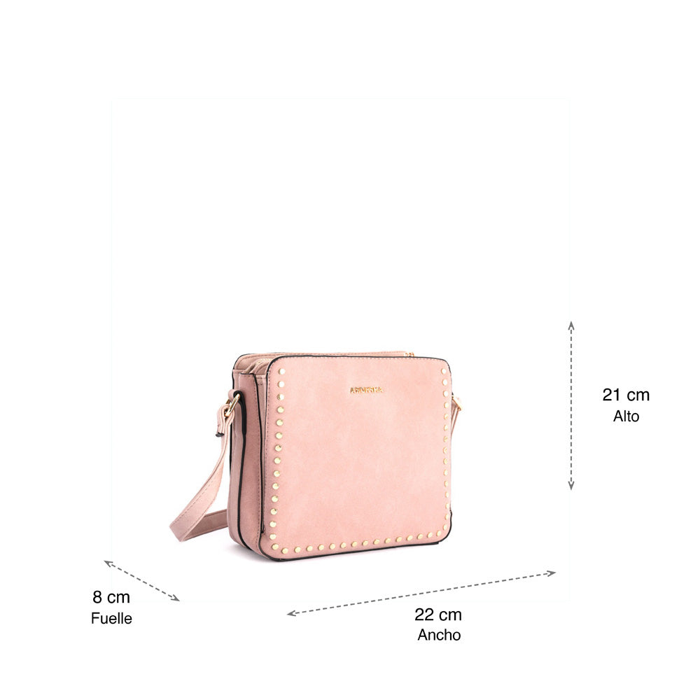 Small old pink amnia crossbody wallet