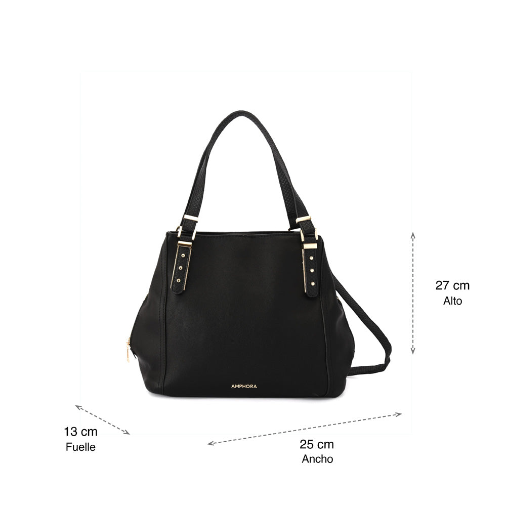 Wallet Two Handles Three divisions black cateryn
