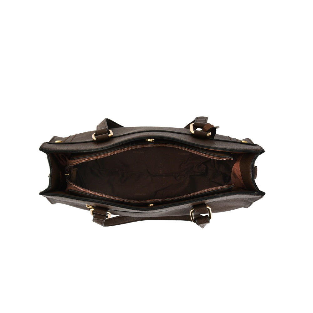Wallet Two Handles Three divisions medium alina dark brown