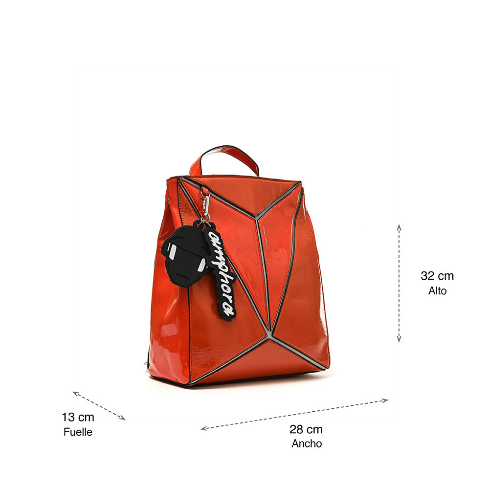 Orange daft medium backpack