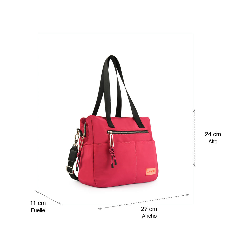 Wallet Two Handles Three divisions adelina medium fuchsia