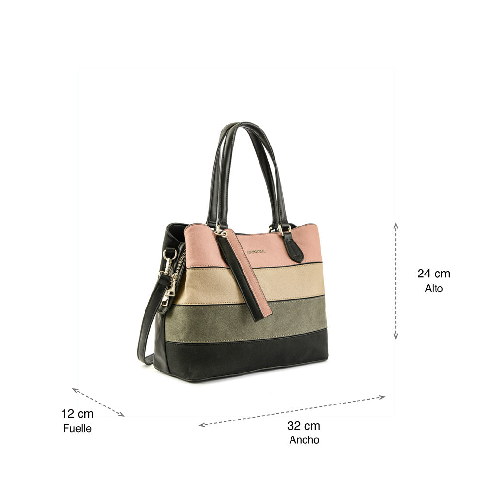 Wallet Two Handles Three divisions Medium Bridget Black