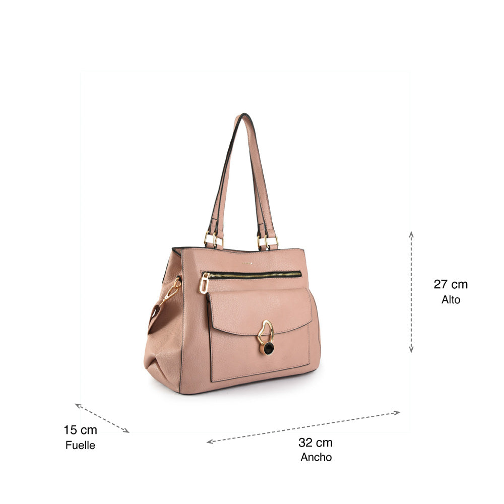 Wallet Two Handles Three divisions Medium Alice Old Pink