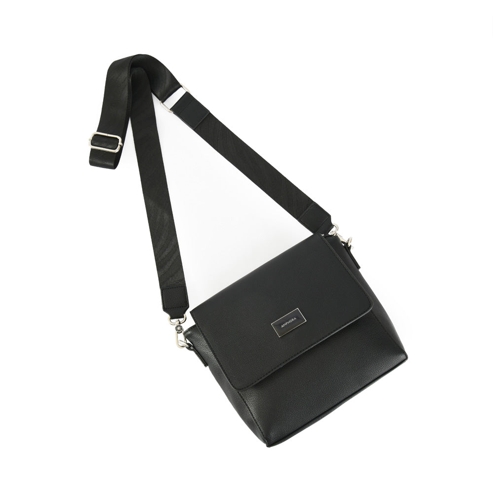 Small black kiraz crossbody wallet