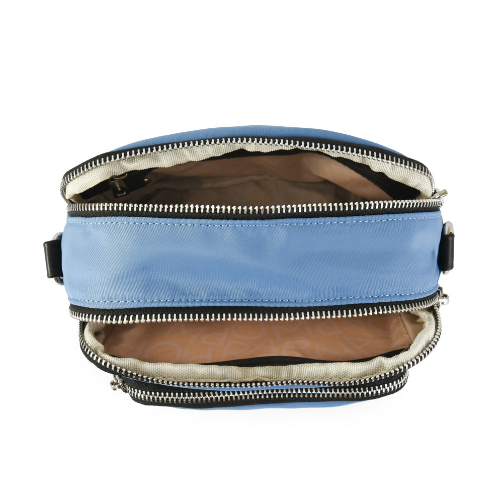 Small feña denim crossbody wallet