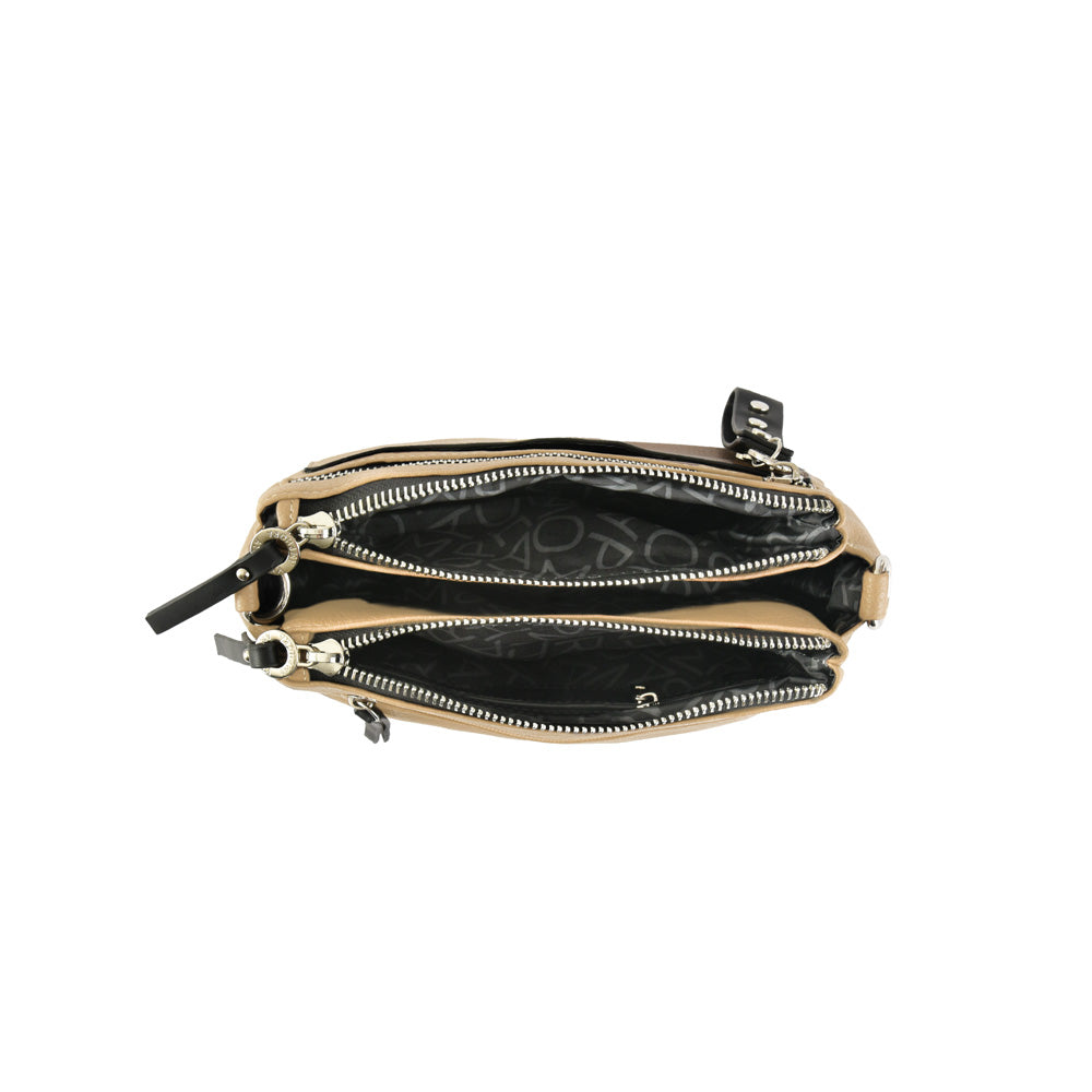 Medium beige carpentier crossbody wallet