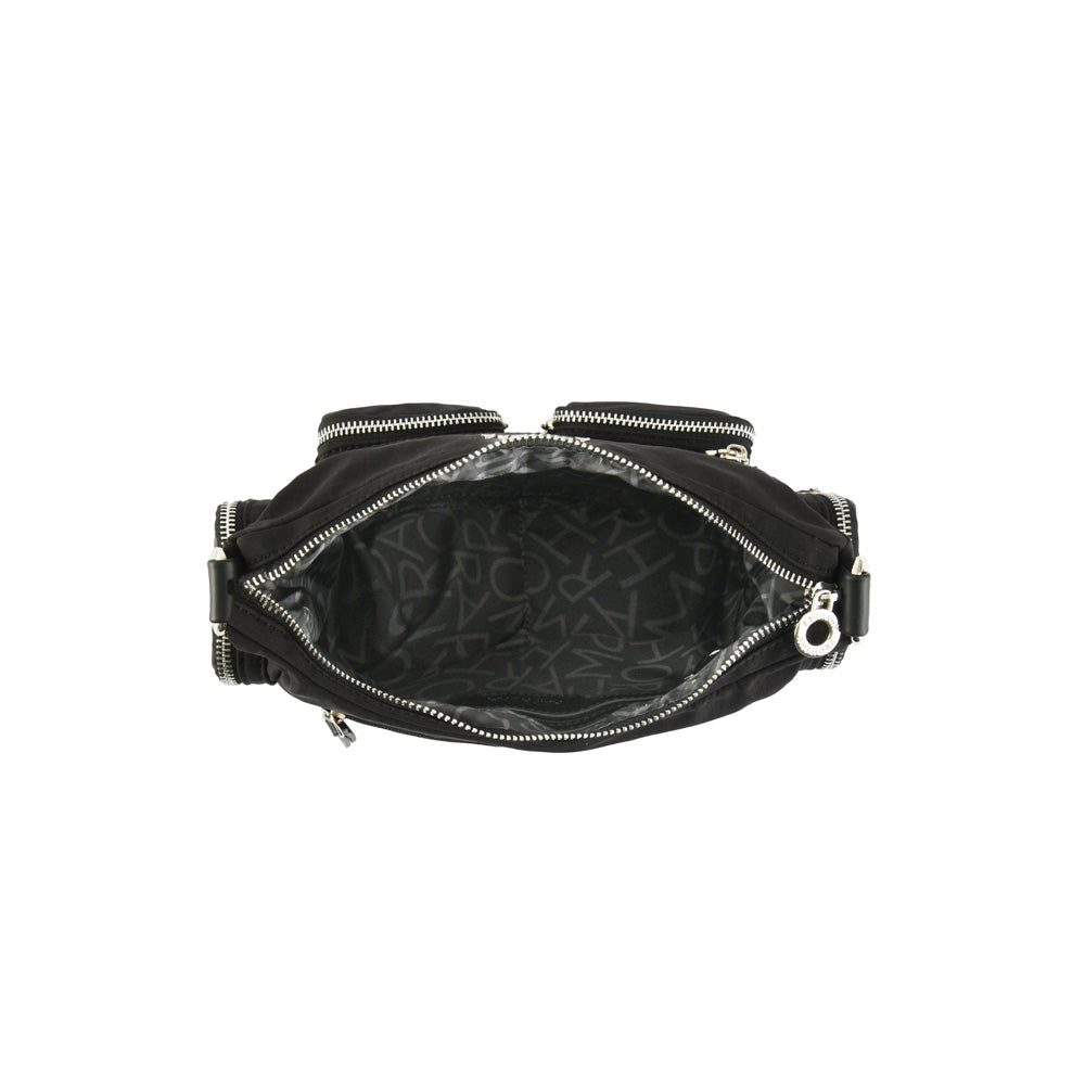 Marty Black Medium Crossbody Wallet