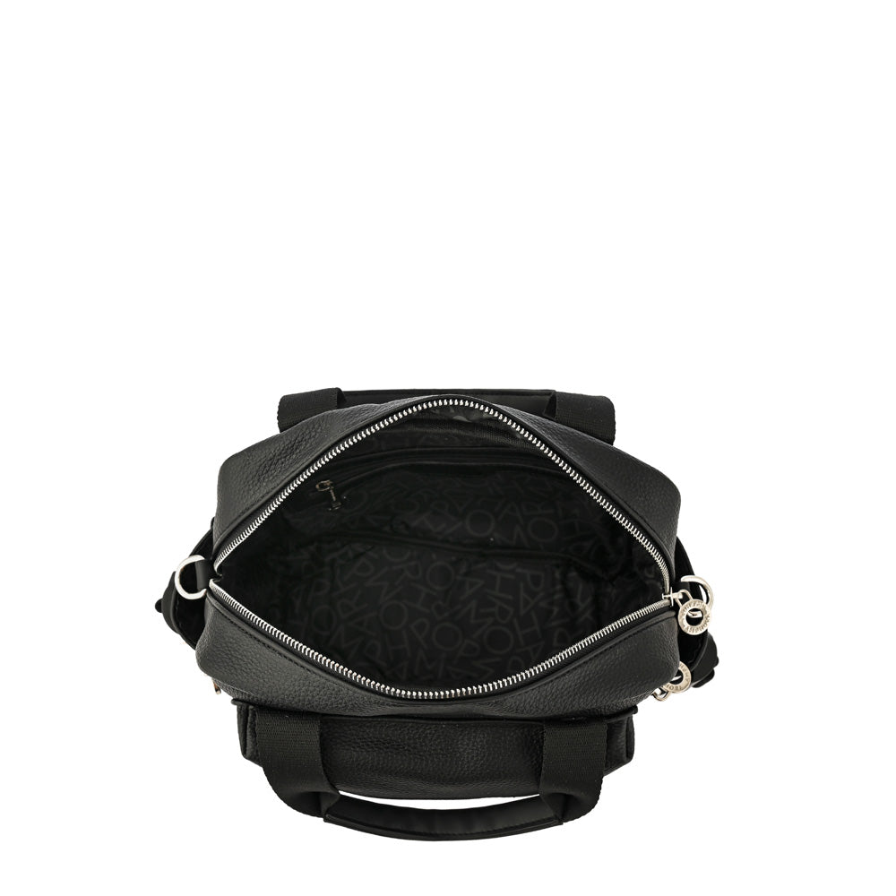 Medium textured black lani crossbody wallet