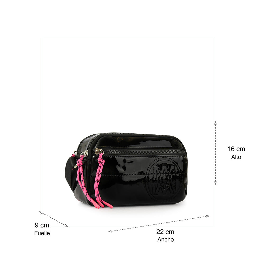 Danae small black crossbody wallet