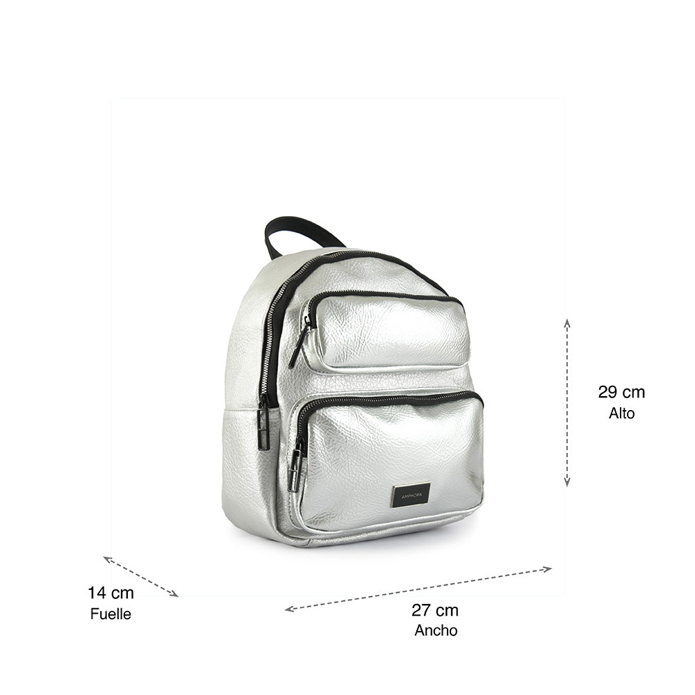 Medium silver debbie backpack