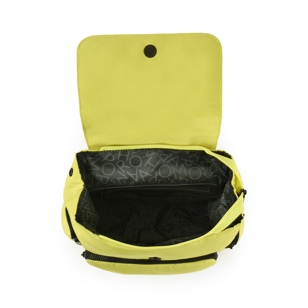 Mariana lemon green small backpack with lid