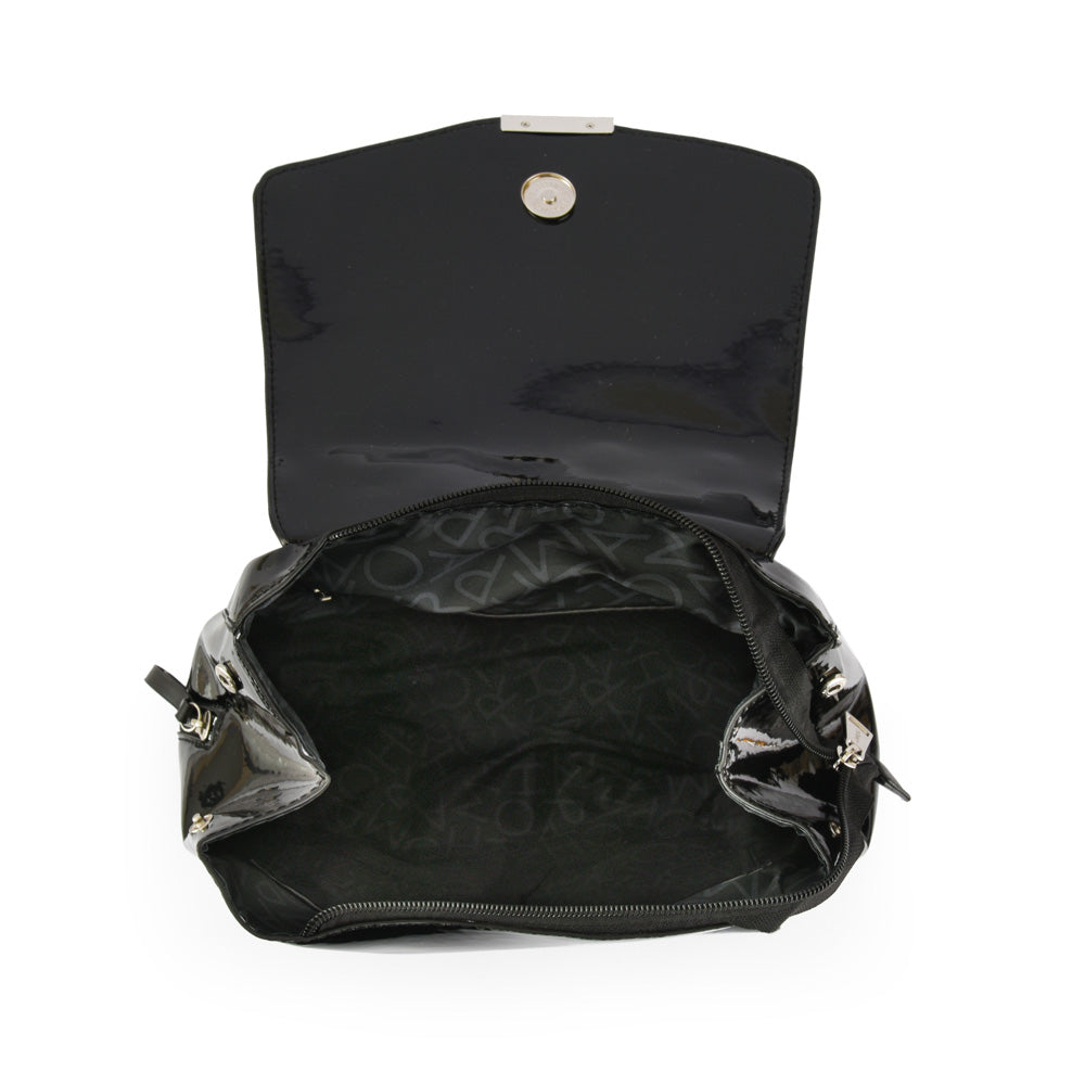 Marilyn Black Medium Lid Backpack