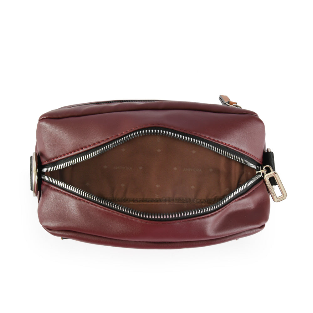 Small Mizque Burgundy Crossbody Wallet