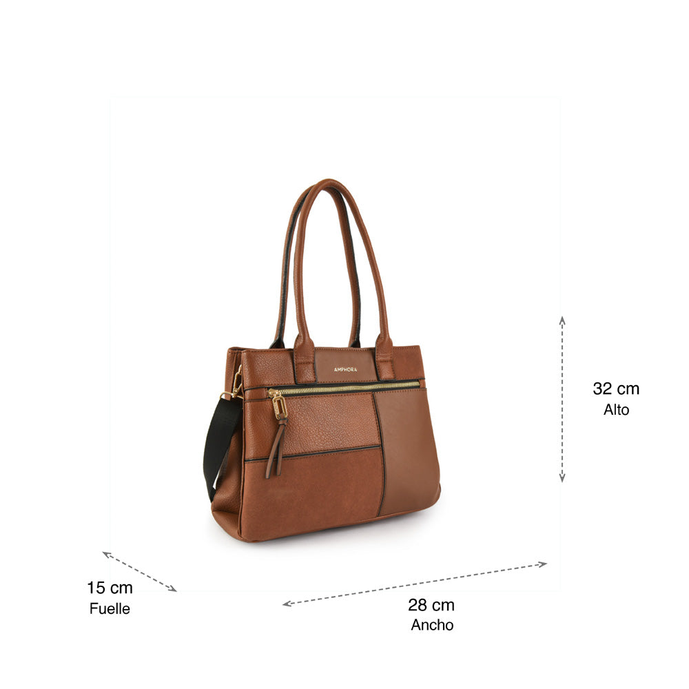 Wallet Two Handles Three divisions Medium Cucuta Brown