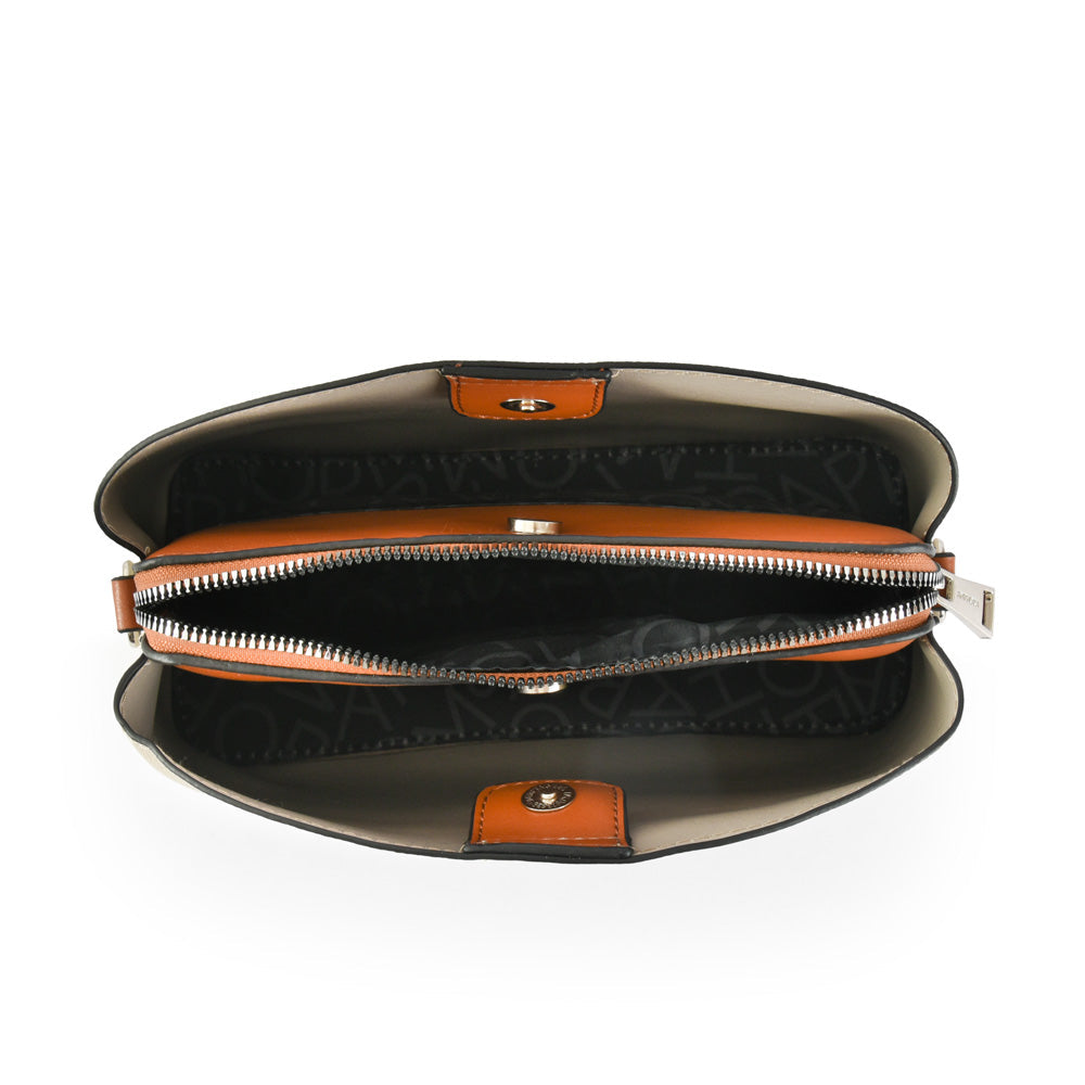 Small beige ramy crossbody wallet