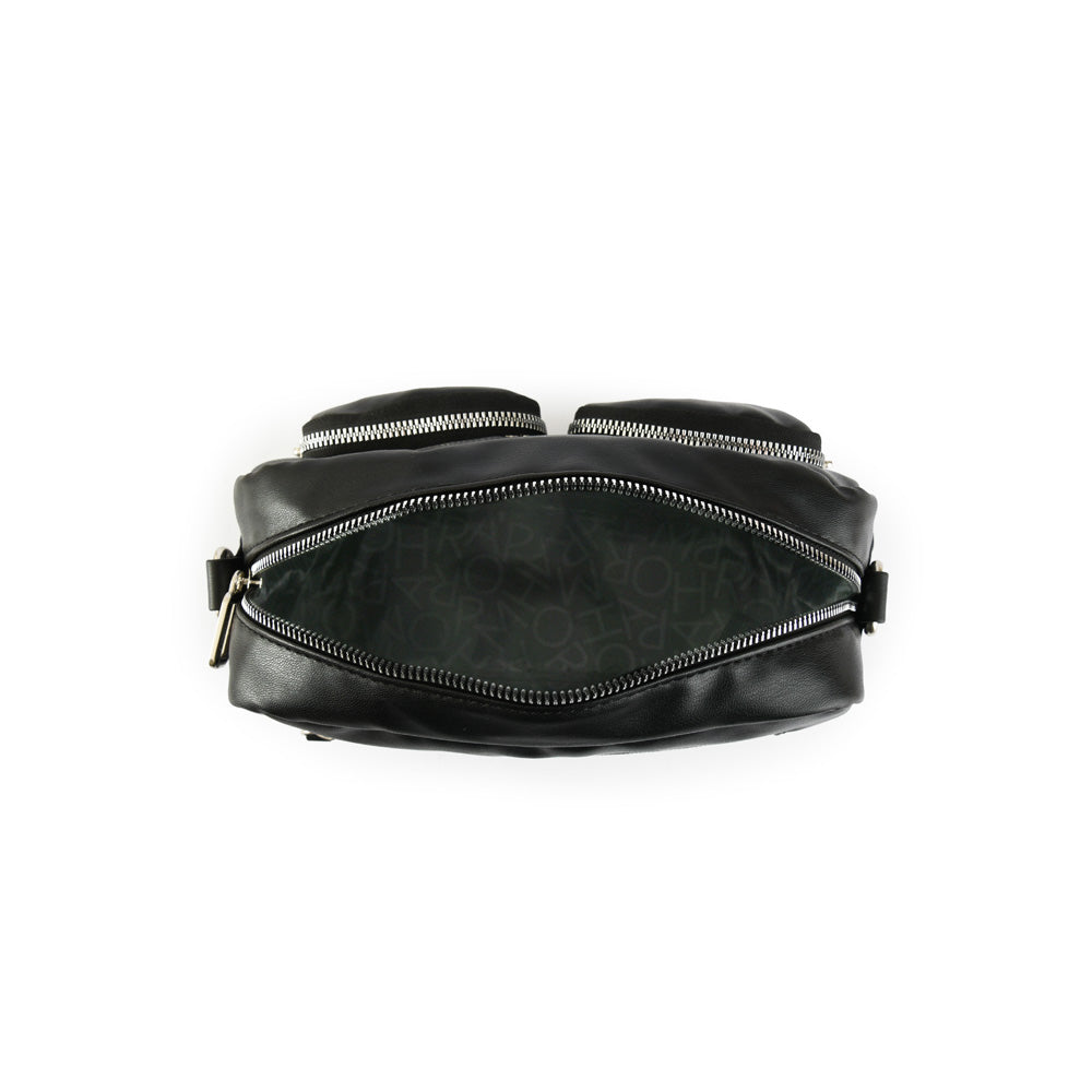 Small black Kara crossbody wallet