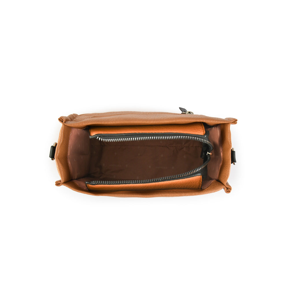 Zèbre camel medium crossbody bag