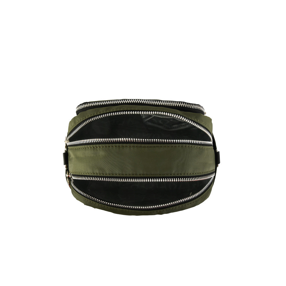 Small olive green moulin crossbody bag