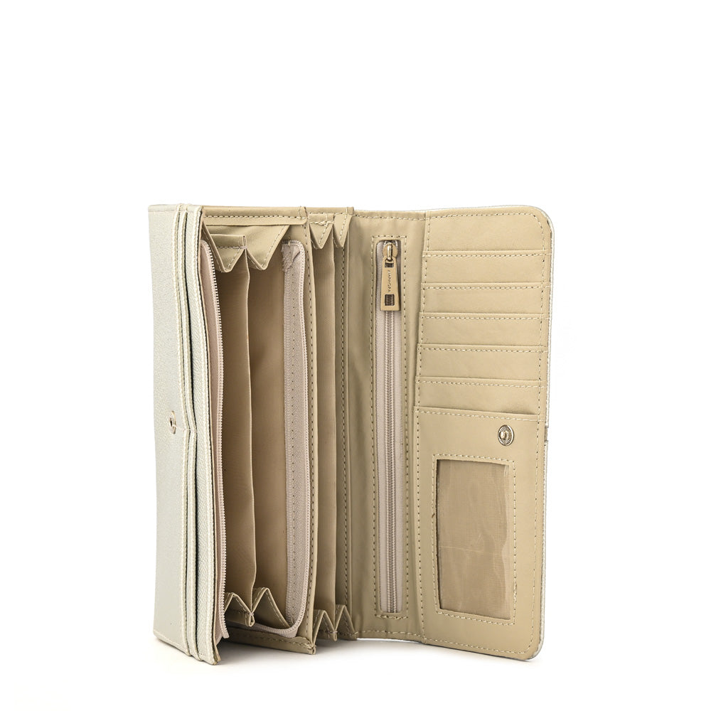 Silver ragna accordion wallet
