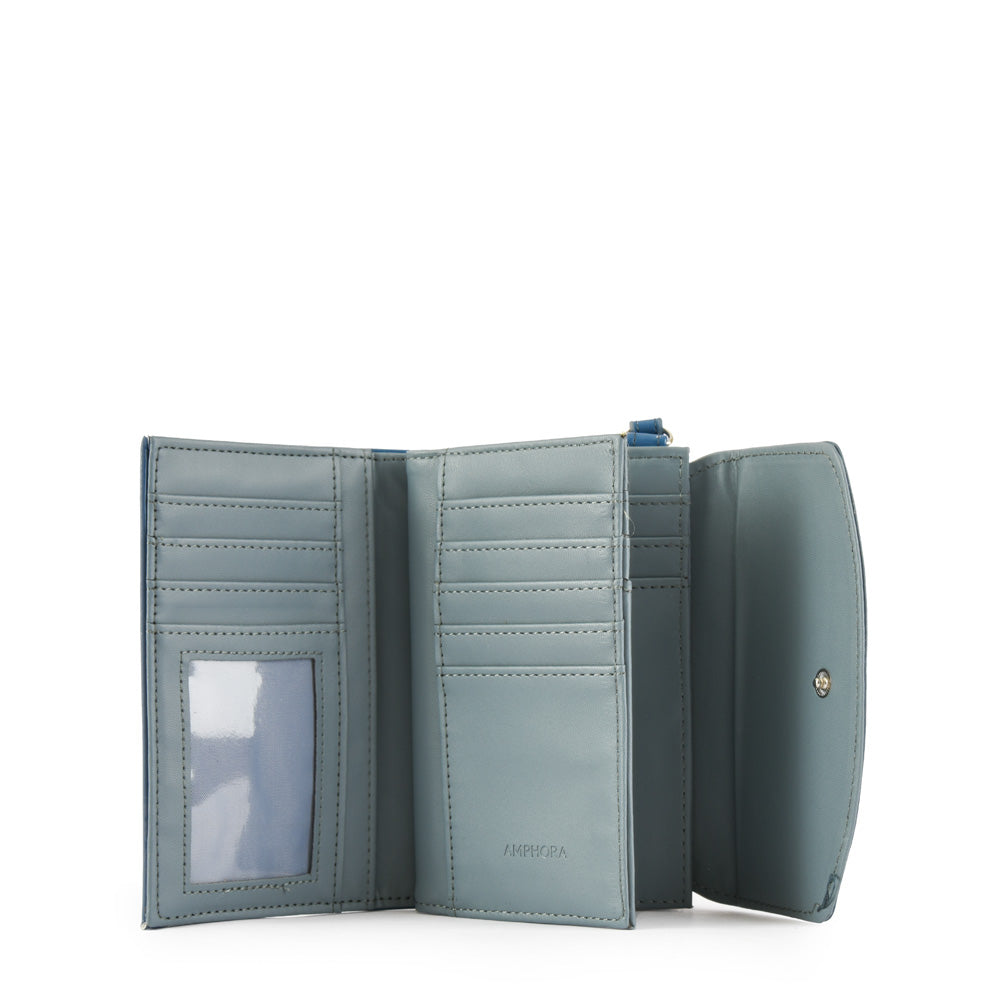 Medium Cou Celeste Exterior Closure Wallet