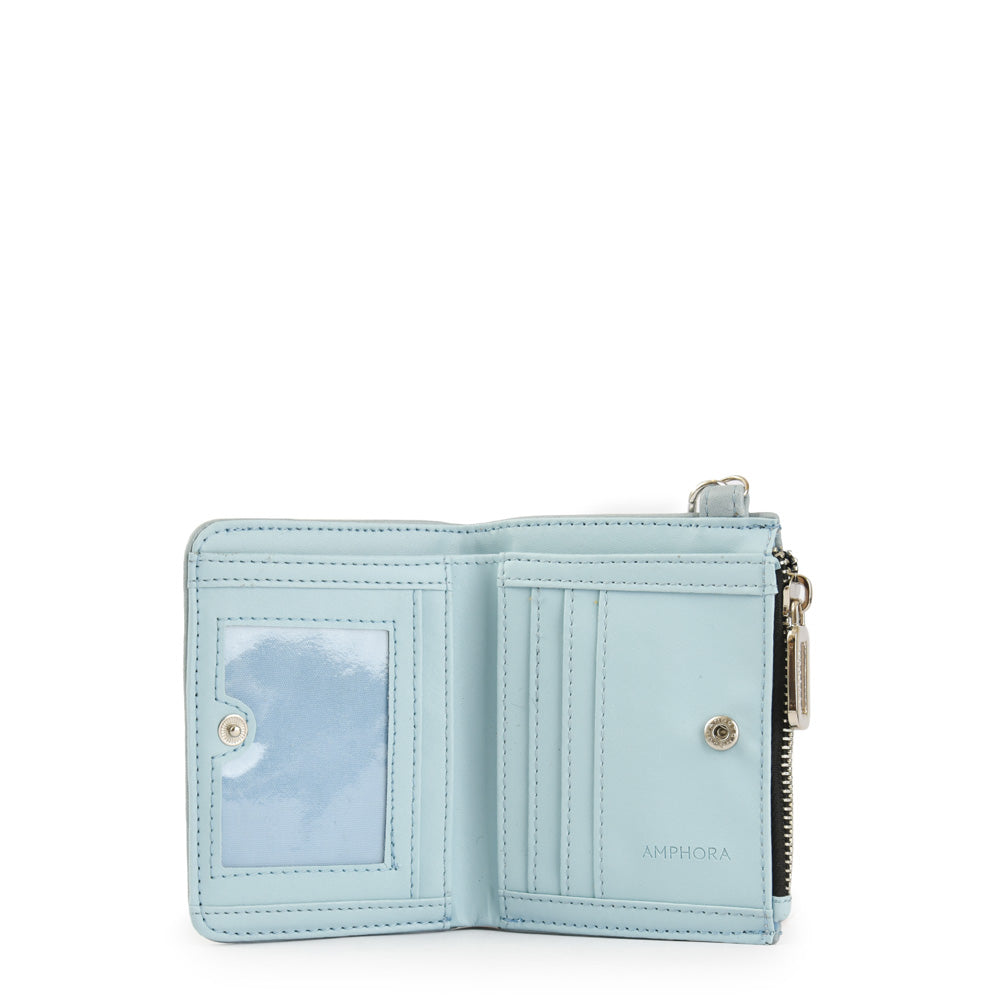 Small Ena Light Blue Exterior Closure Wallet