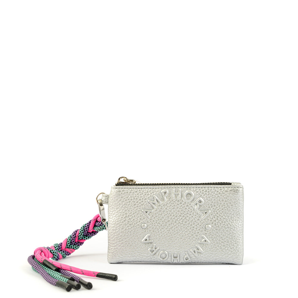 Neya silver rectangular purse