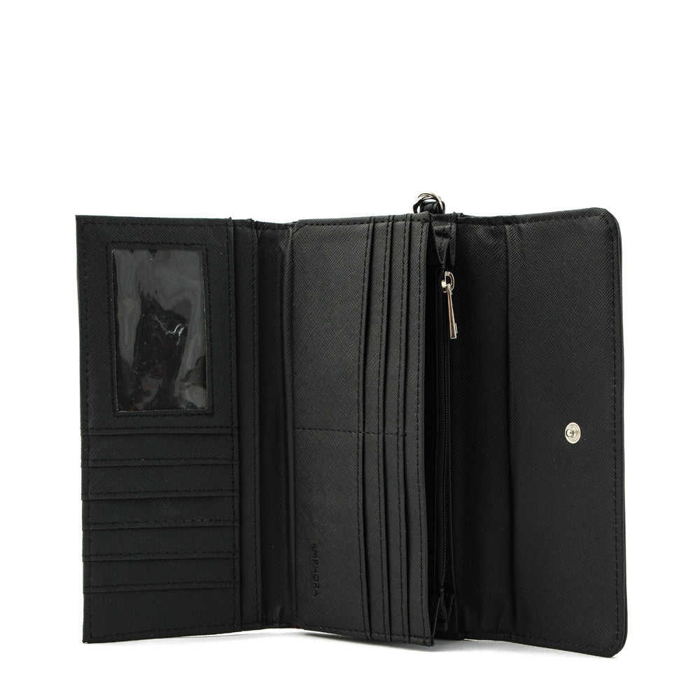 Villazon large black wallet